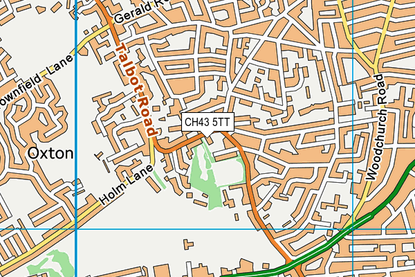 CH43 5TT map - OS VectorMap District (Ordnance Survey)