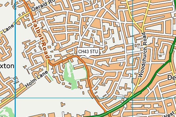 CH43 5TU map - OS VectorMap District (Ordnance Survey)