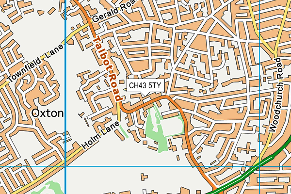 CH43 5TY map - OS VectorMap District (Ordnance Survey)