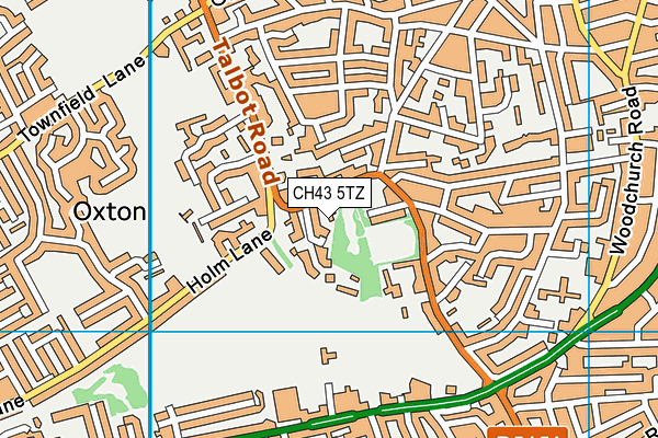 CH43 5TZ map - OS VectorMap District (Ordnance Survey)