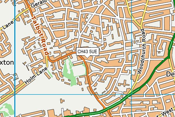 CH43 5UE map - OS VectorMap District (Ordnance Survey)