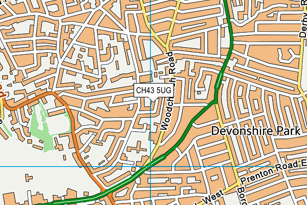 CH43 5UG map - OS VectorMap District (Ordnance Survey)