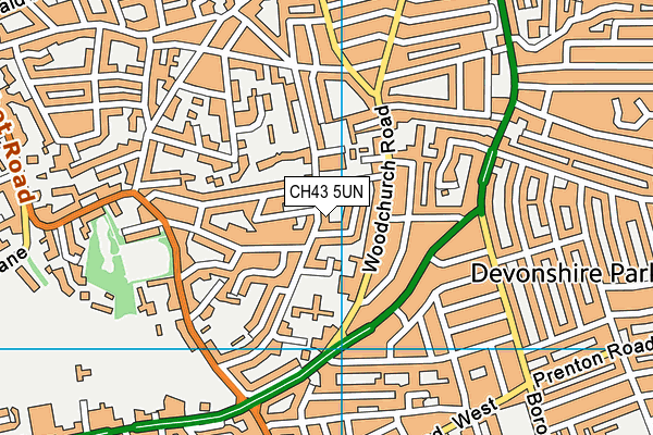 CH43 5UN map - OS VectorMap District (Ordnance Survey)