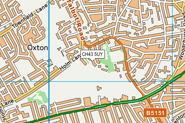 CH43 5UY map - OS VectorMap District (Ordnance Survey)