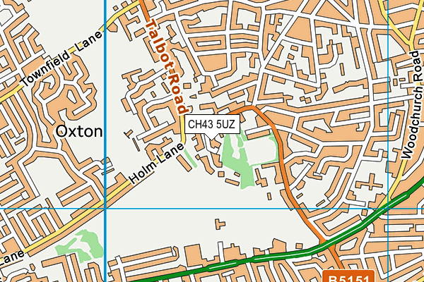 CH43 5UZ map - OS VectorMap District (Ordnance Survey)