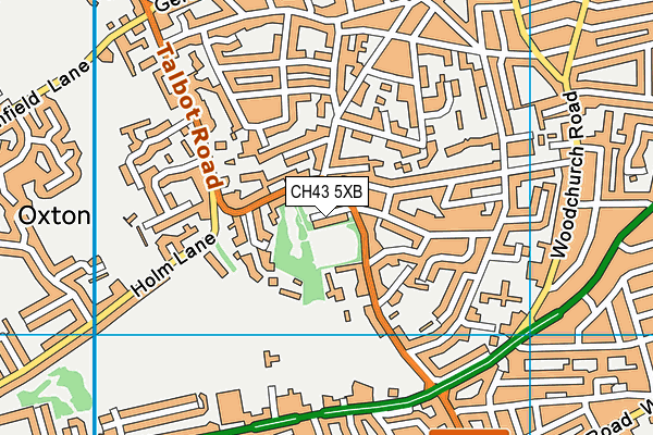 CH43 5XB map - OS VectorMap District (Ordnance Survey)