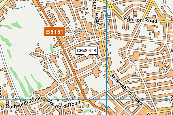 CH43 6TB map - OS VectorMap District (Ordnance Survey)