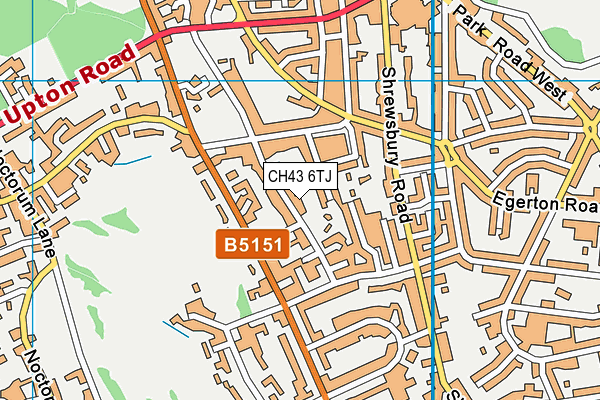 CH43 6TJ map - OS VectorMap District (Ordnance Survey)
