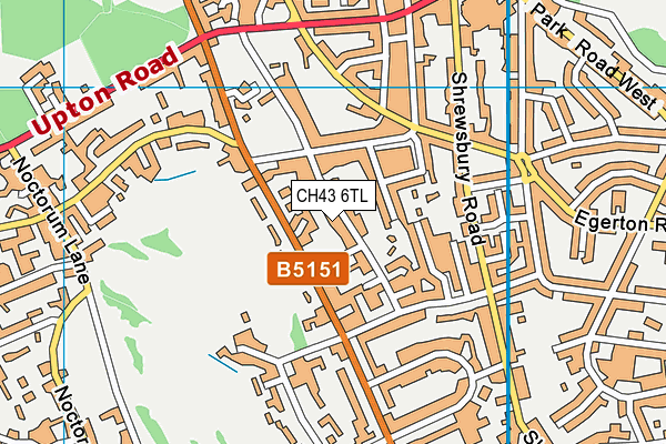 CH43 6TL map - OS VectorMap District (Ordnance Survey)