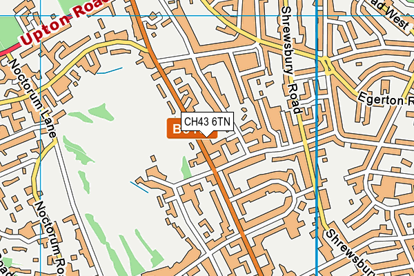 CH43 6TN map - OS VectorMap District (Ordnance Survey)