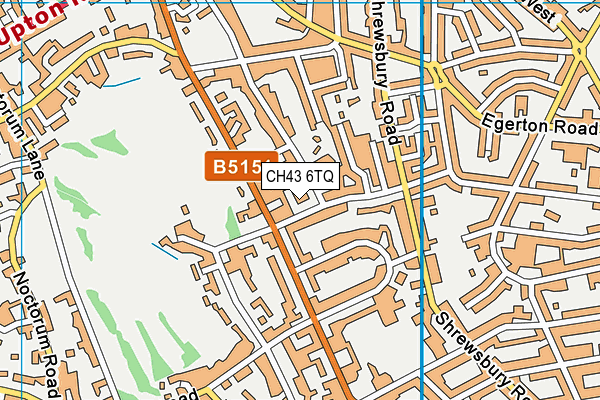 CH43 6TQ map - OS VectorMap District (Ordnance Survey)