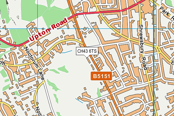 CH43 6TS map - OS VectorMap District (Ordnance Survey)