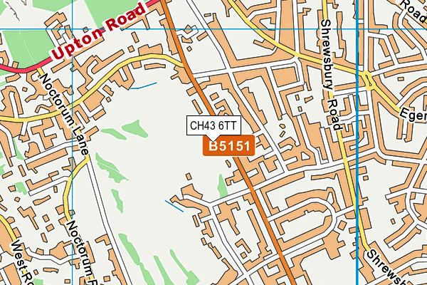 CH43 6TT map - OS VectorMap District (Ordnance Survey)