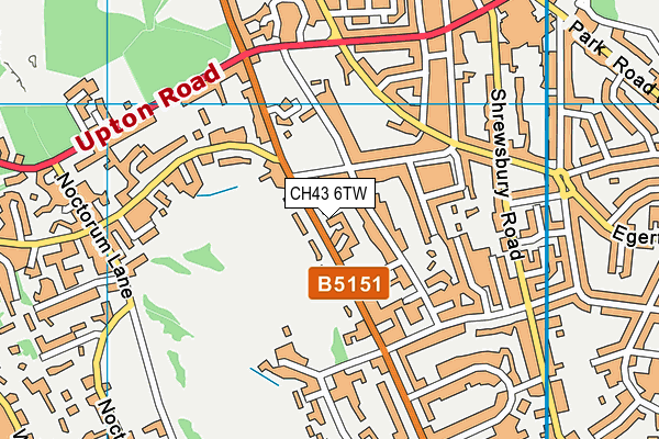 CH43 6TW map - OS VectorMap District (Ordnance Survey)
