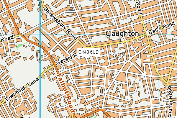 CH43 6UD map - OS VectorMap District (Ordnance Survey)