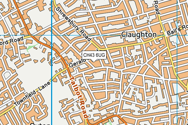 CH43 6UG map - OS VectorMap District (Ordnance Survey)