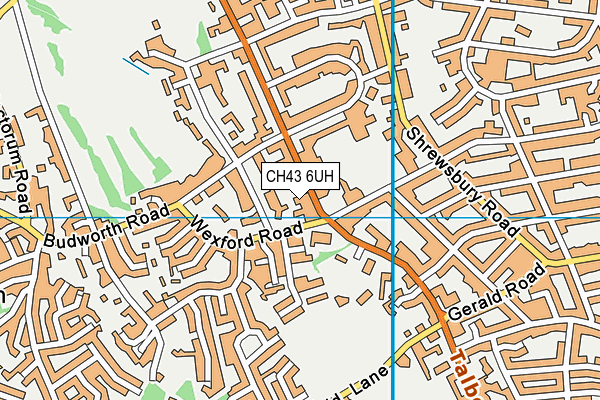 CH43 6UH map - OS VectorMap District (Ordnance Survey)