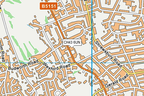 CH43 6UN map - OS VectorMap District (Ordnance Survey)