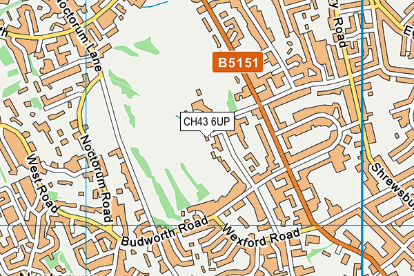 CH43 6UP map - OS VectorMap District (Ordnance Survey)