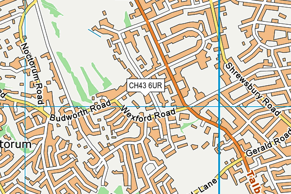 CH43 6UR map - OS VectorMap District (Ordnance Survey)