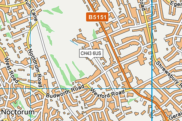 CH43 6US map - OS VectorMap District (Ordnance Survey)