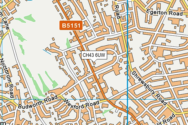 CH43 6UW map - OS VectorMap District (Ordnance Survey)
