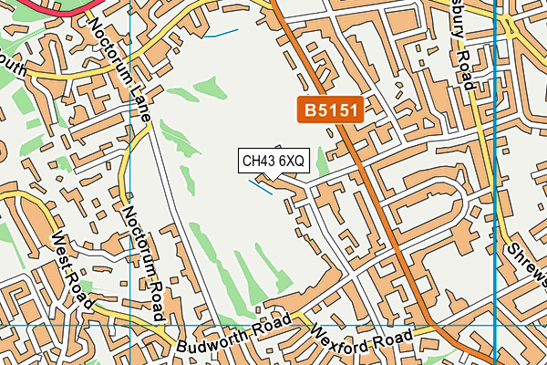 CH43 6XQ map - OS VectorMap District (Ordnance Survey)