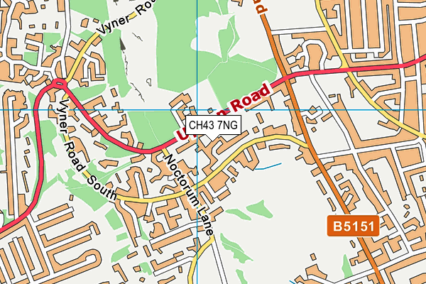 CH43 7NG map - OS VectorMap District (Ordnance Survey)