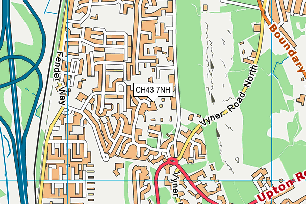 CH43 7NH map - OS VectorMap District (Ordnance Survey)