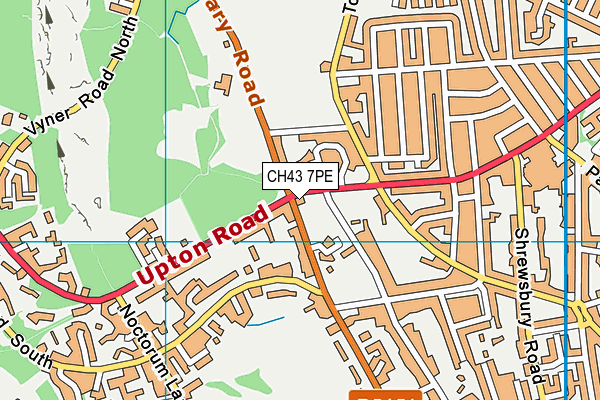 CH43 7PE map - OS VectorMap District (Ordnance Survey)