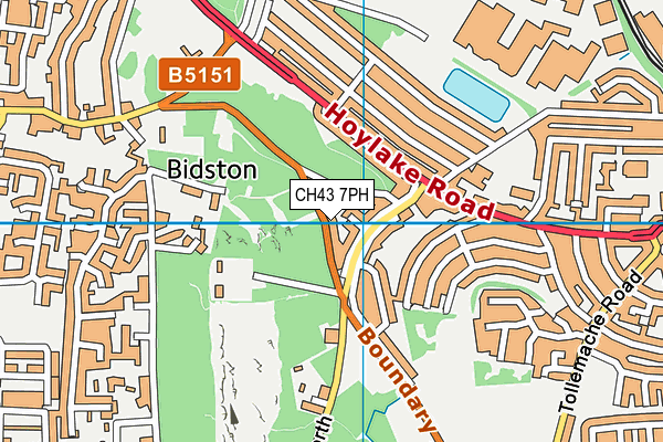 CH43 7PH map - OS VectorMap District (Ordnance Survey)