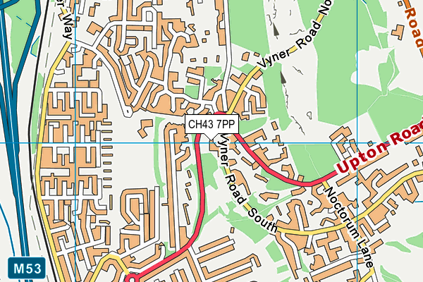 CH43 7PP map - OS VectorMap District (Ordnance Survey)