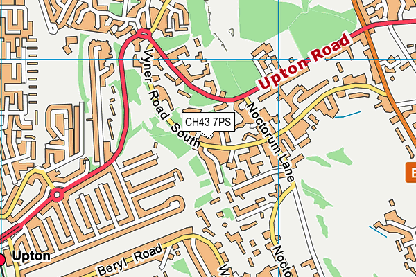 CH43 7PS map - OS VectorMap District (Ordnance Survey)