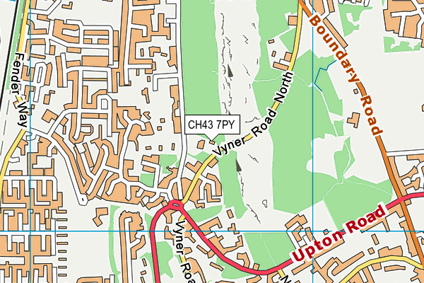 CH43 7PY map - OS VectorMap District (Ordnance Survey)
