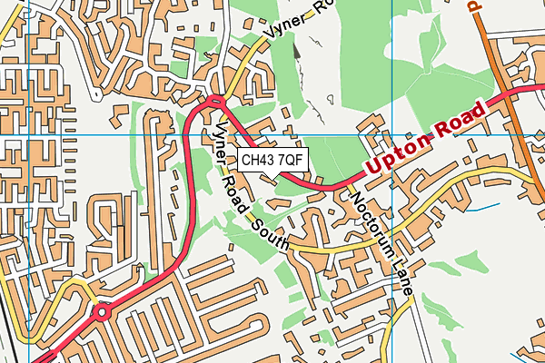 CH43 7QF map - OS VectorMap District (Ordnance Survey)