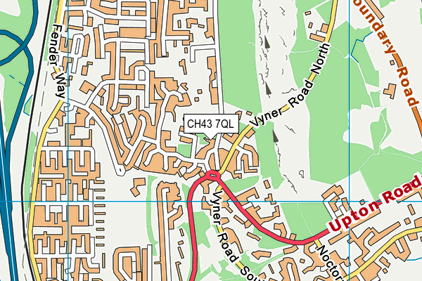 CH43 7QL map - OS VectorMap District (Ordnance Survey)