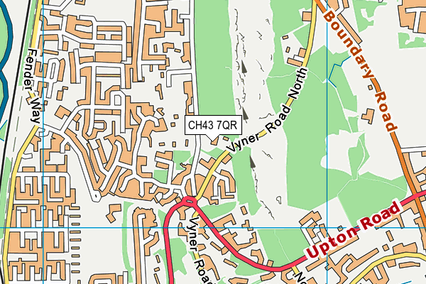 CH43 7QR map - OS VectorMap District (Ordnance Survey)