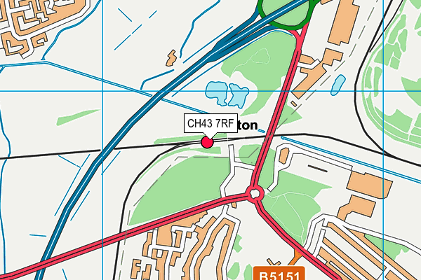 CH43 7RF map - OS VectorMap District (Ordnance Survey)