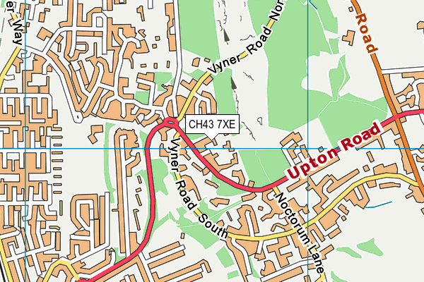 CH43 7XE map - OS VectorMap District (Ordnance Survey)