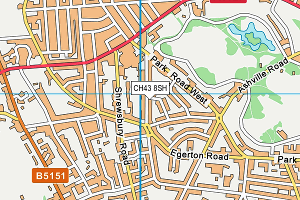 CH43 8SH map - OS VectorMap District (Ordnance Survey)