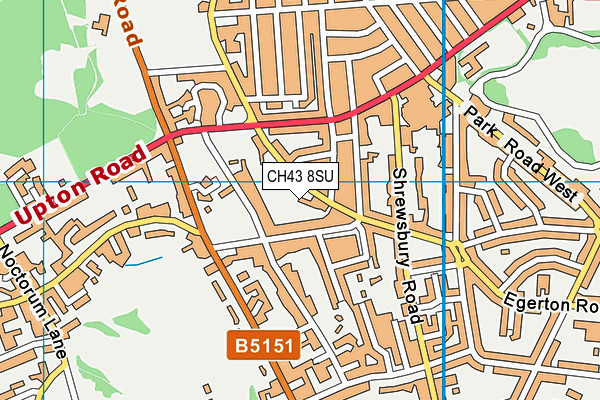 CH43 8SU map - OS VectorMap District (Ordnance Survey)