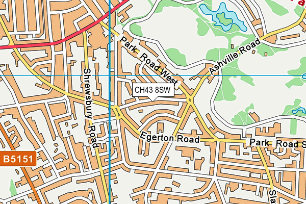 CH43 8SW map - OS VectorMap District (Ordnance Survey)