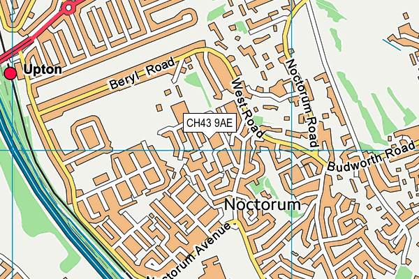 CH43 9AE map - OS VectorMap District (Ordnance Survey)