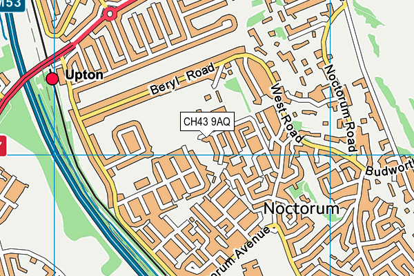 CH43 9AQ map - OS VectorMap District (Ordnance Survey)