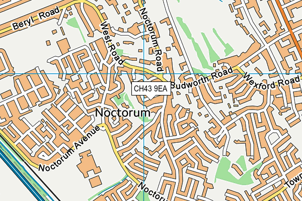 CH43 9EA map - OS VectorMap District (Ordnance Survey)