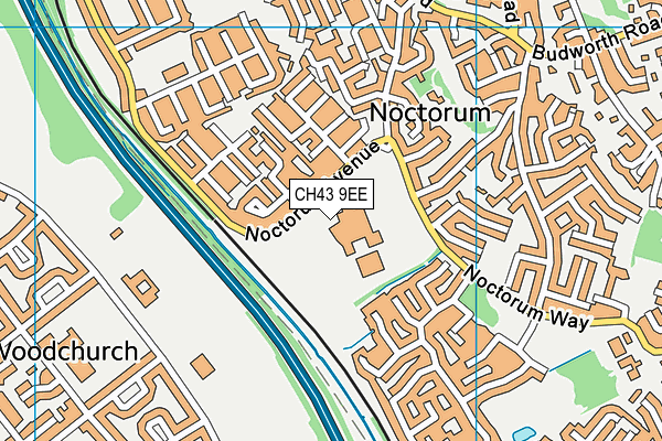 CH43 9EE map - OS VectorMap District (Ordnance Survey)