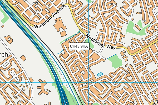 CH43 9HA map - OS VectorMap District (Ordnance Survey)