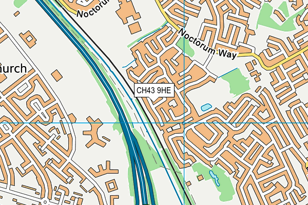 CH43 9HE map - OS VectorMap District (Ordnance Survey)