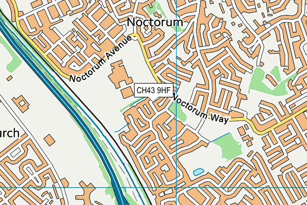 CH43 9HF map - OS VectorMap District (Ordnance Survey)