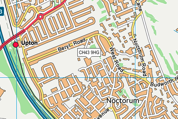Co-Op Academy Hillside map (CH43 9HG) - OS VectorMap District (Ordnance Survey)